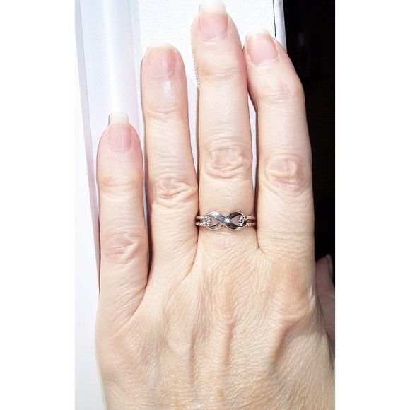 925 STERLING SILVER Dainty Infinity Ring - Picture 2 of 15